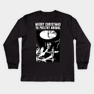 Merry Christmas Ya Philthy Animal Kids Long Sleeve T-Shirt